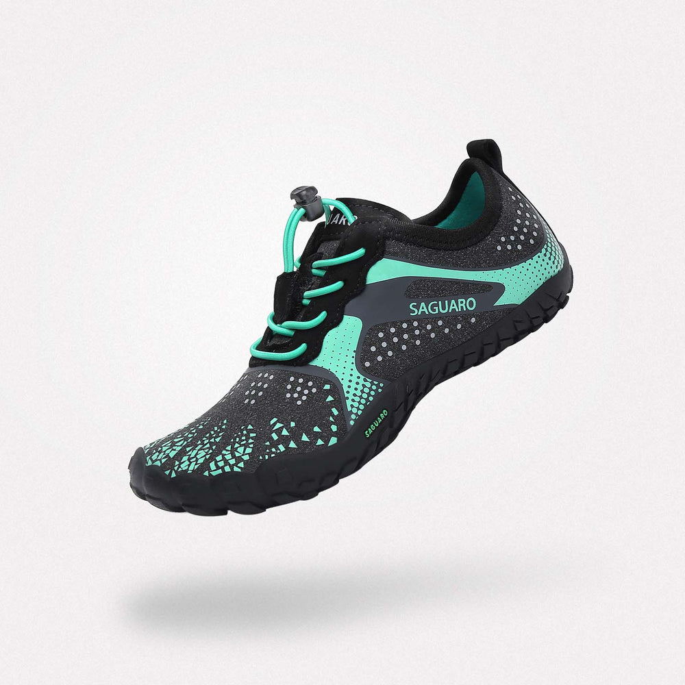 Barfußschuhe Kinder leicht Fast I Grun Kinder 4mm Sohle Zehenfreiheit - Saguaro