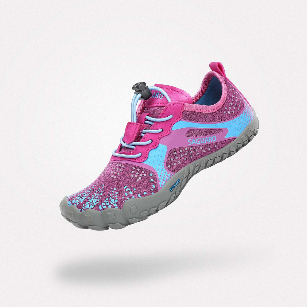 Barfußschuhe Kinder leicht Fast I Rosenrot Kinder 4mm Sohle Zehenfreiheit - Saguaro