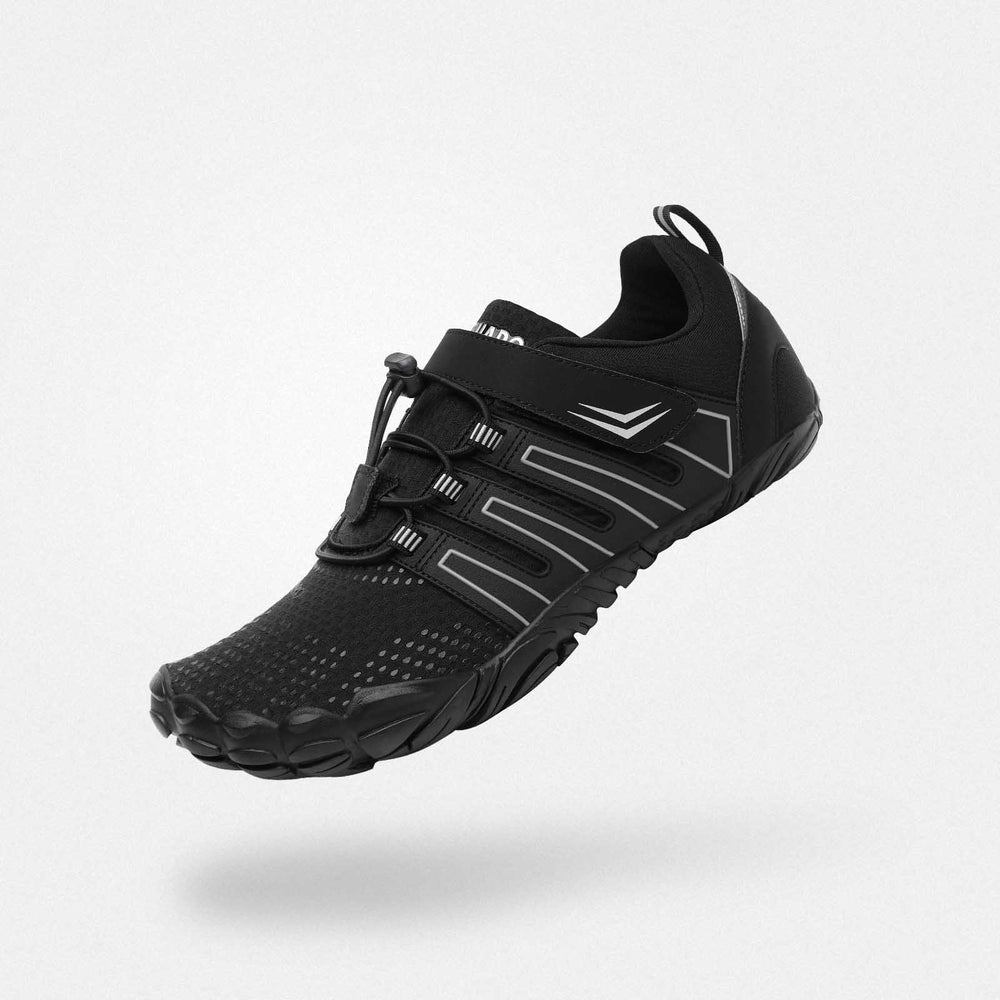 Barfußschuhe Lauftechnik Vigor II Schwarz Erwachsene 4mm Sohle - Saguaro