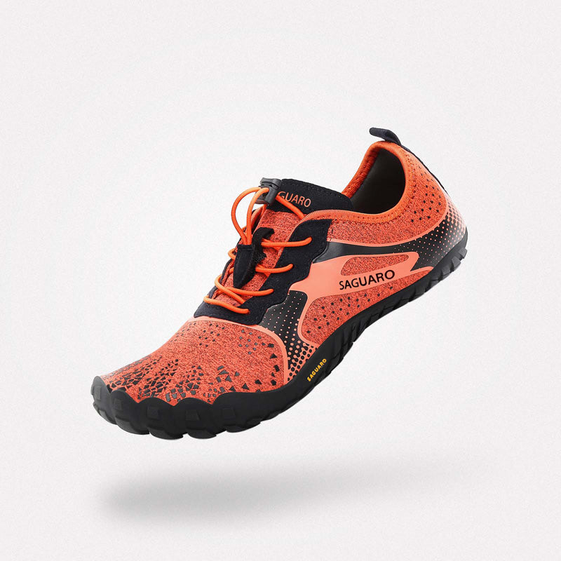 Barfußschuhe Trail-Profi Fast I Orange Erwachsene 4mm Sohle Abriebfest - Saguaro