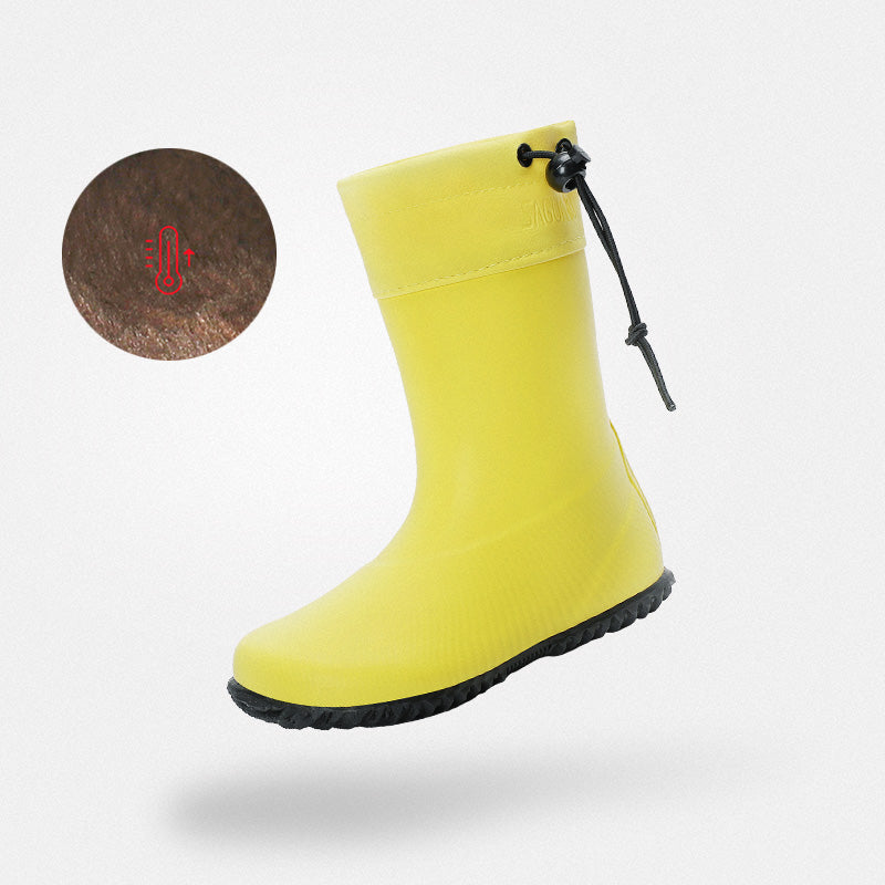 Gumm Sohleistiefel Thermoplus Brisk I Gelb-Winterplusch Kinder 3mm Sohle Schneesicher - Saguaro