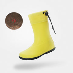 Gumm Sohleistiefel Thermoplus Brisk I Gelb-Winterplusch Kinder 3mm Sohle Schneesicher - Saguaro