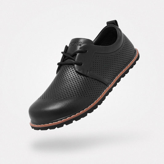 perforierte Leder Barfußschuhe mit atmungsaktivem Obermaterial und Zero-Drop-Sohle