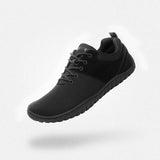 Freizeitschuhe Breite Füße Strickdesign Wish I Schwarz Erwachsene 4mm Sohle Flexibel - Saguaro