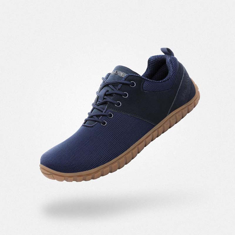 Freizeitschuhe Breite Füße Strickdesign Wish I Blau Erwachsene 4mm Sohle Flexibel - Saguaro