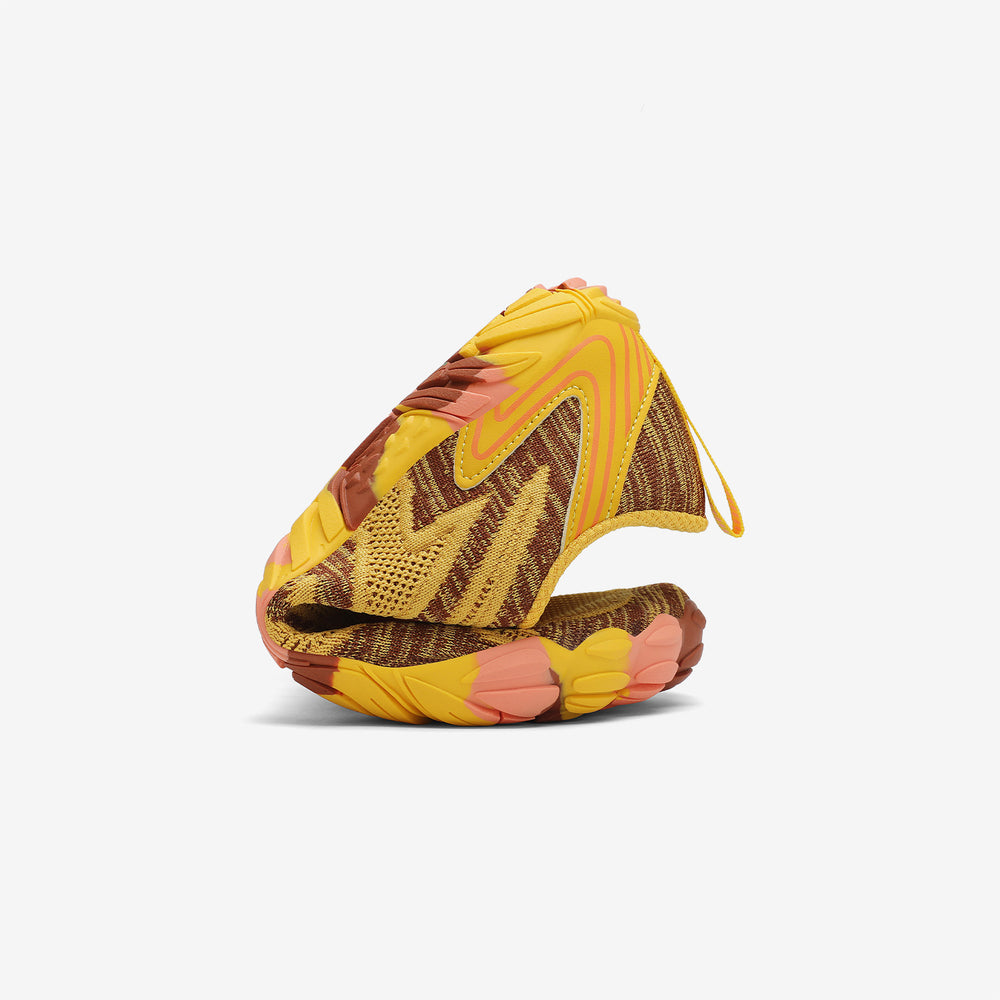 Barfußschuhe Outdoor atmungsaktiv Active II Gelb Erwachsene 4mm Sohle Barfußgefühl falten - Saguaro