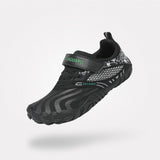 Barfußschuhe Umweltfreundlich Vitality I Schwarz(Klettverschluss) Kinder 4mm Sohle Nachhaltig - Saguaro