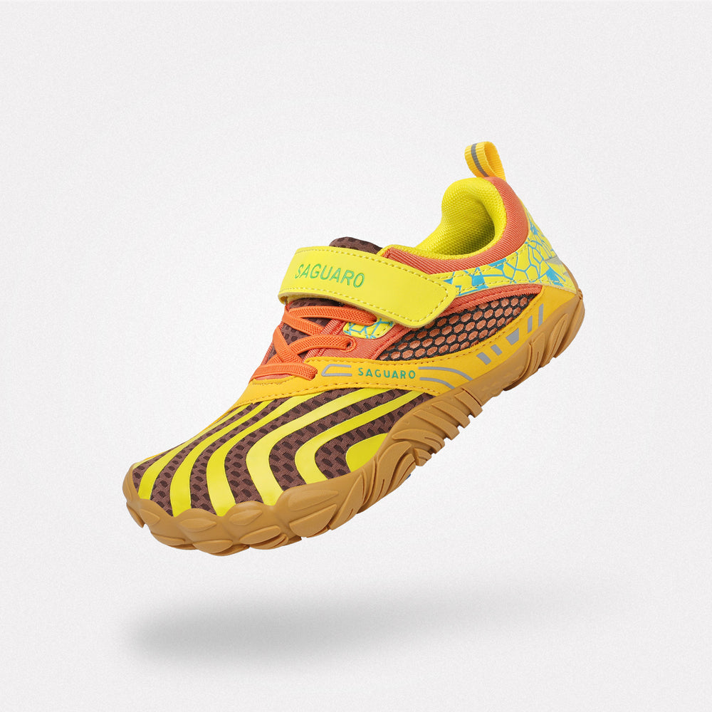 Barfußschuhe Umweltfreundlich Vitality I Gold(Klettverschluss) Kinder 4mm Sohle Nachhaltig - Saguaro