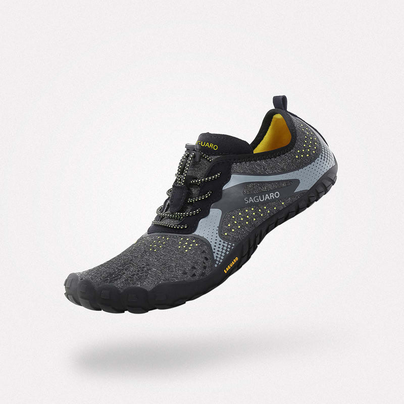 Barfußschuhe Trail-Profi Fast I Schwarze Erwachsene 4mm Sohle Abriebfest - Saguaro