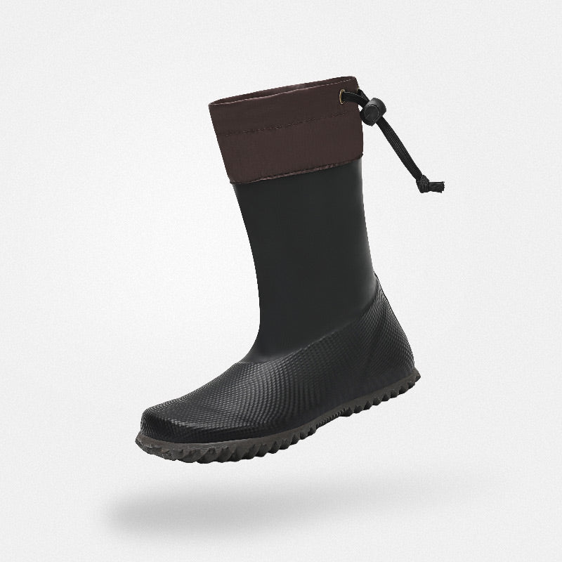 Barfuß-Gummistiefel Kinder-Spiel Brisk I Schwarz Kinder 3mm Sohle Leichtgewicht - Saguaro