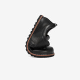 atmungsaktive Leder Barfußschuhe mit perforiertem Design für natürlichen Komfort