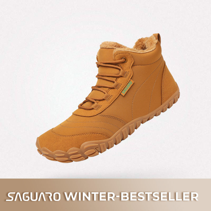 Barfuß Winterstiefel Will II Braune Erwachsene 4mm Sohle - Saguaro