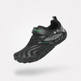 Barfußschuhe Umweltfreundlich Vitality I Schwarz(Klettverschluss) Kinder 4mm Sohle Nachhaltig - Saguaro